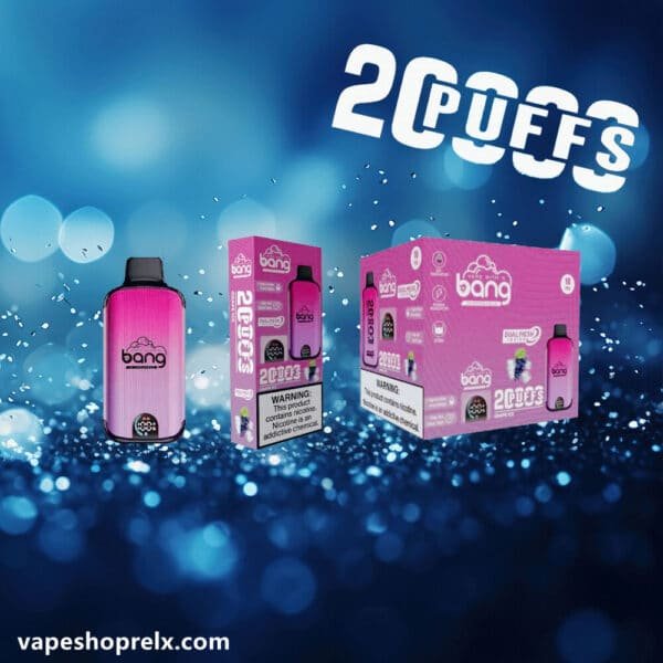 Bang-20000puff-4.jpg BANG DUALMESH 20000 Puffs一次性拋棄式電子煙|LED顯示屏持久續航可充電